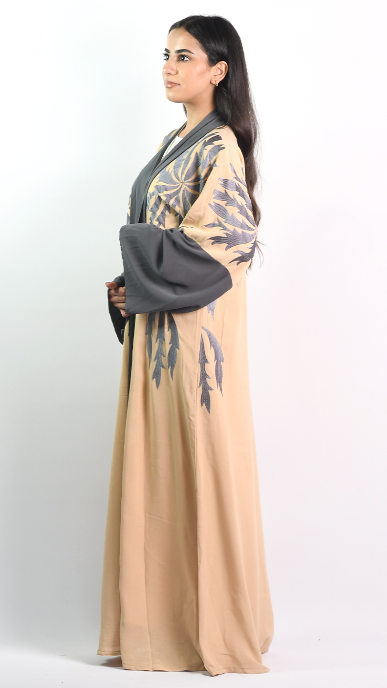 Dalia Open Abaya - Beige