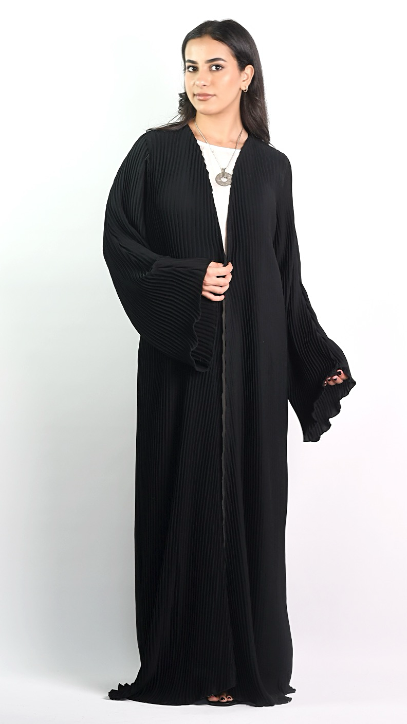 Aaliyah Open Abaya - Onyx