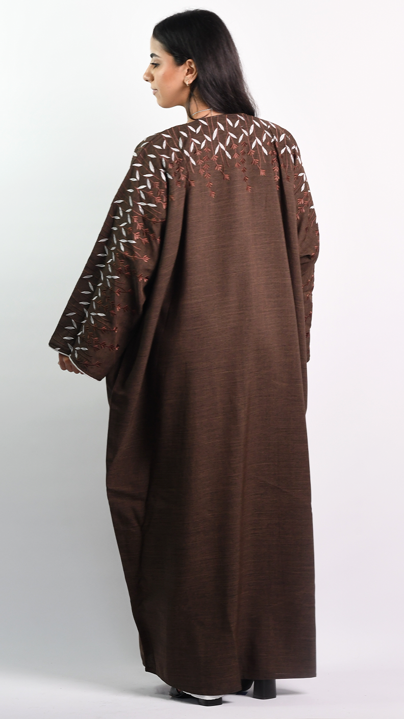 Sahara Open Abaya - Chocolate