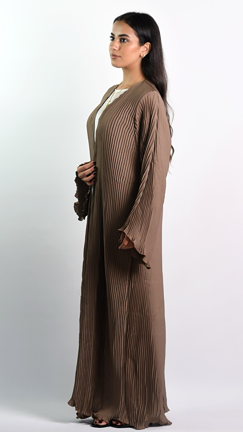 Aaliyah Open Abaya - Mocha