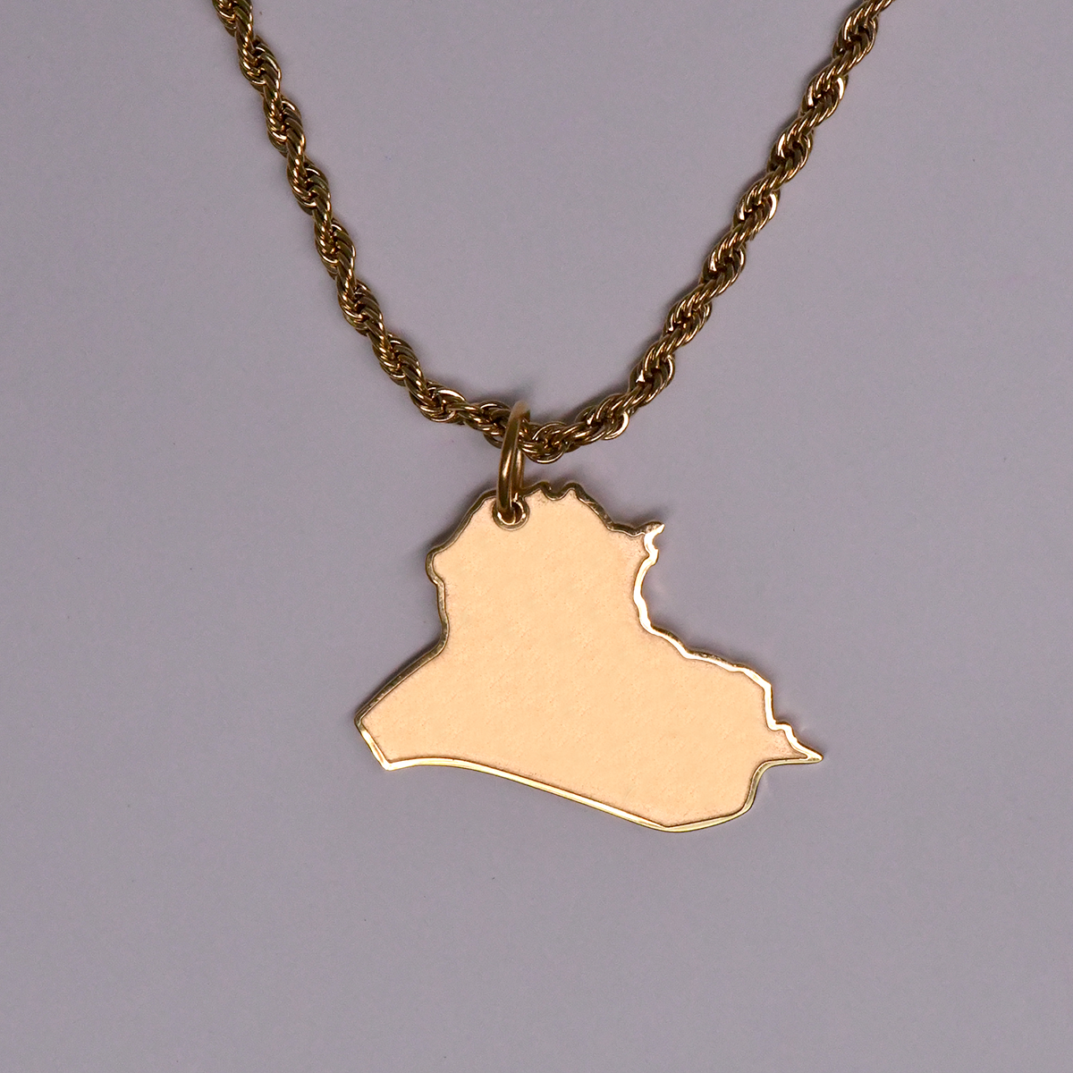 Iraq Map Necklace