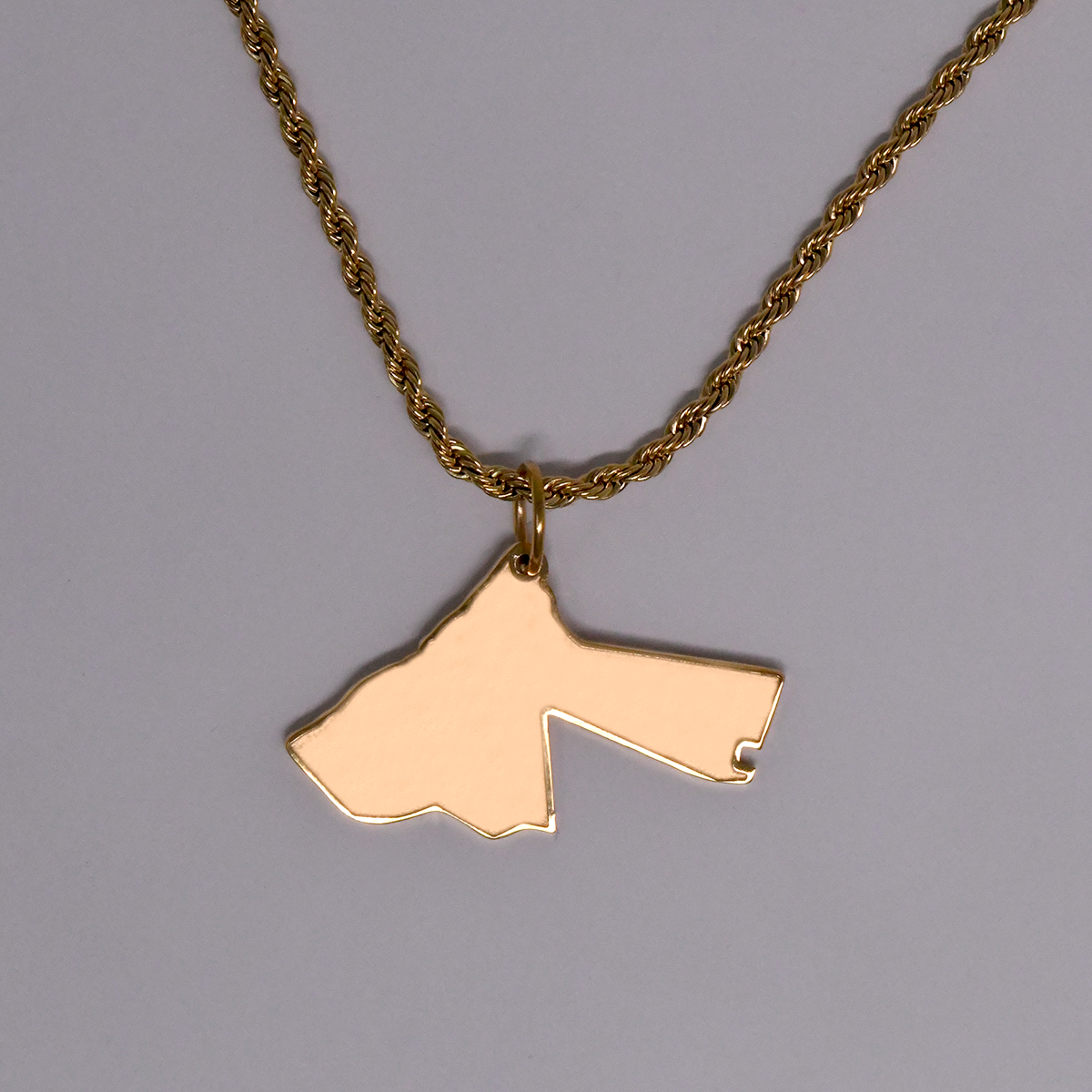 Jordan Map Gold Necklace