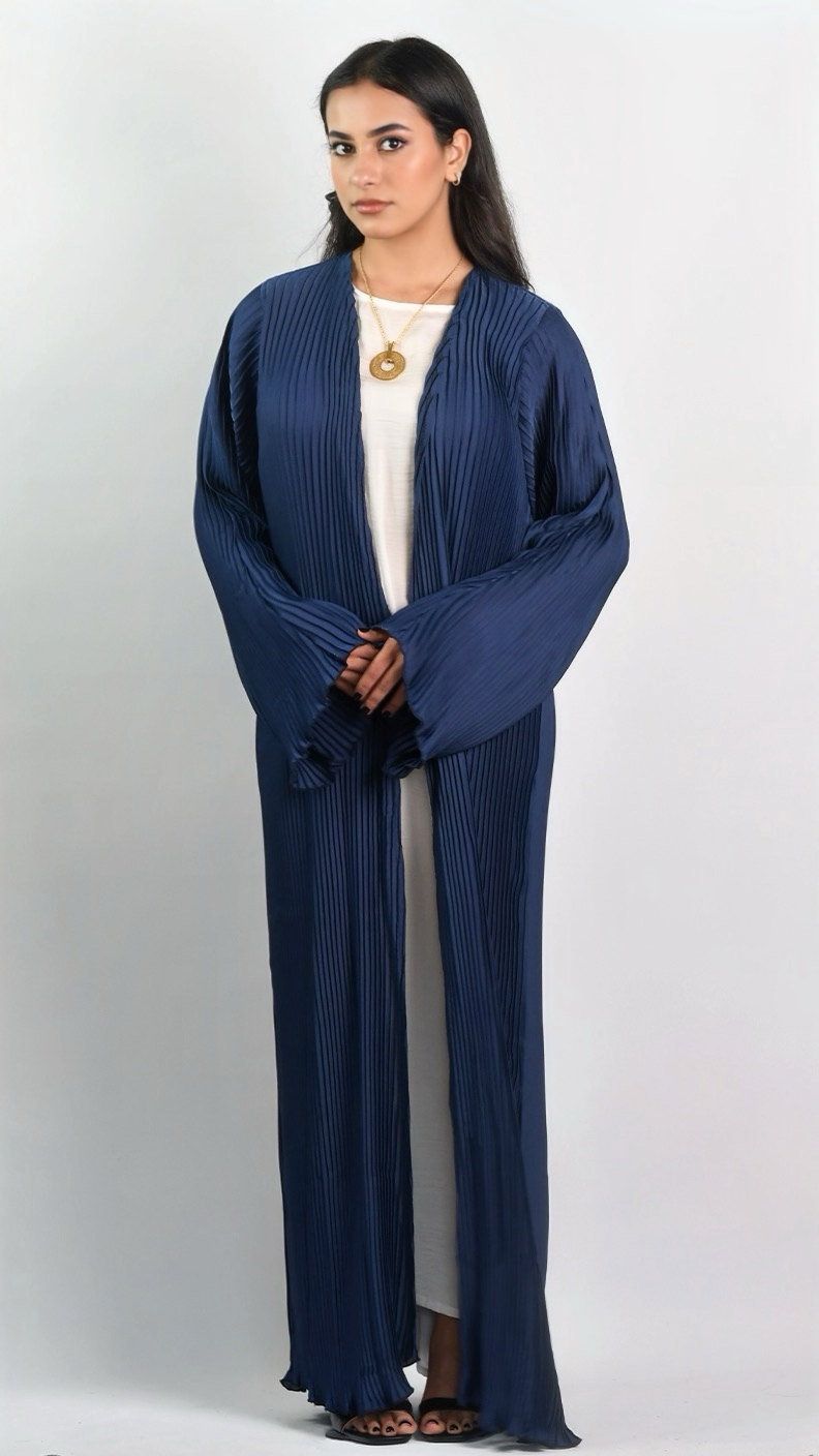 Aaliyah Open Abaya - Navy Blue