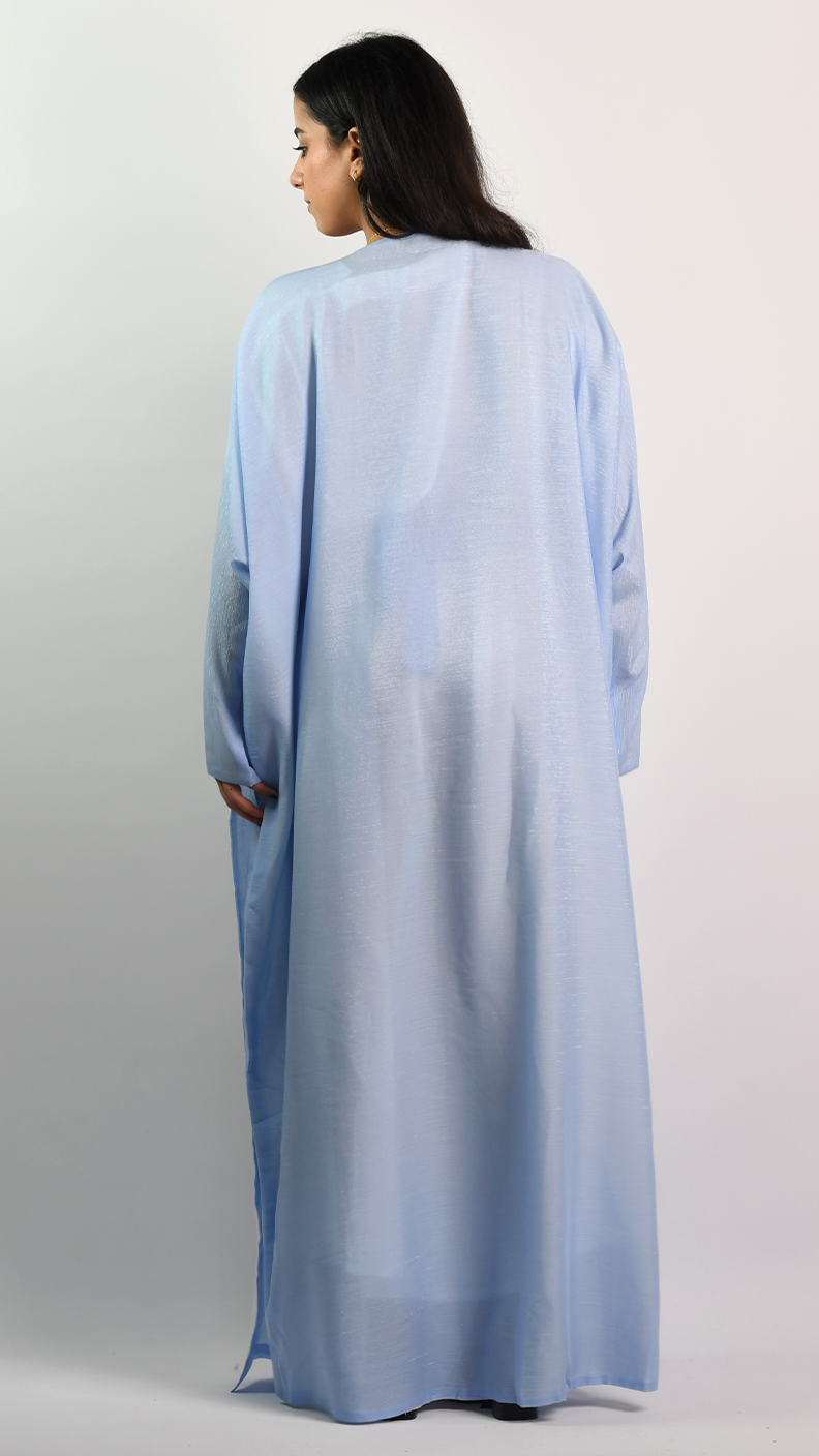 Jude Butterfly Abaya - Shimmery Powder Blue