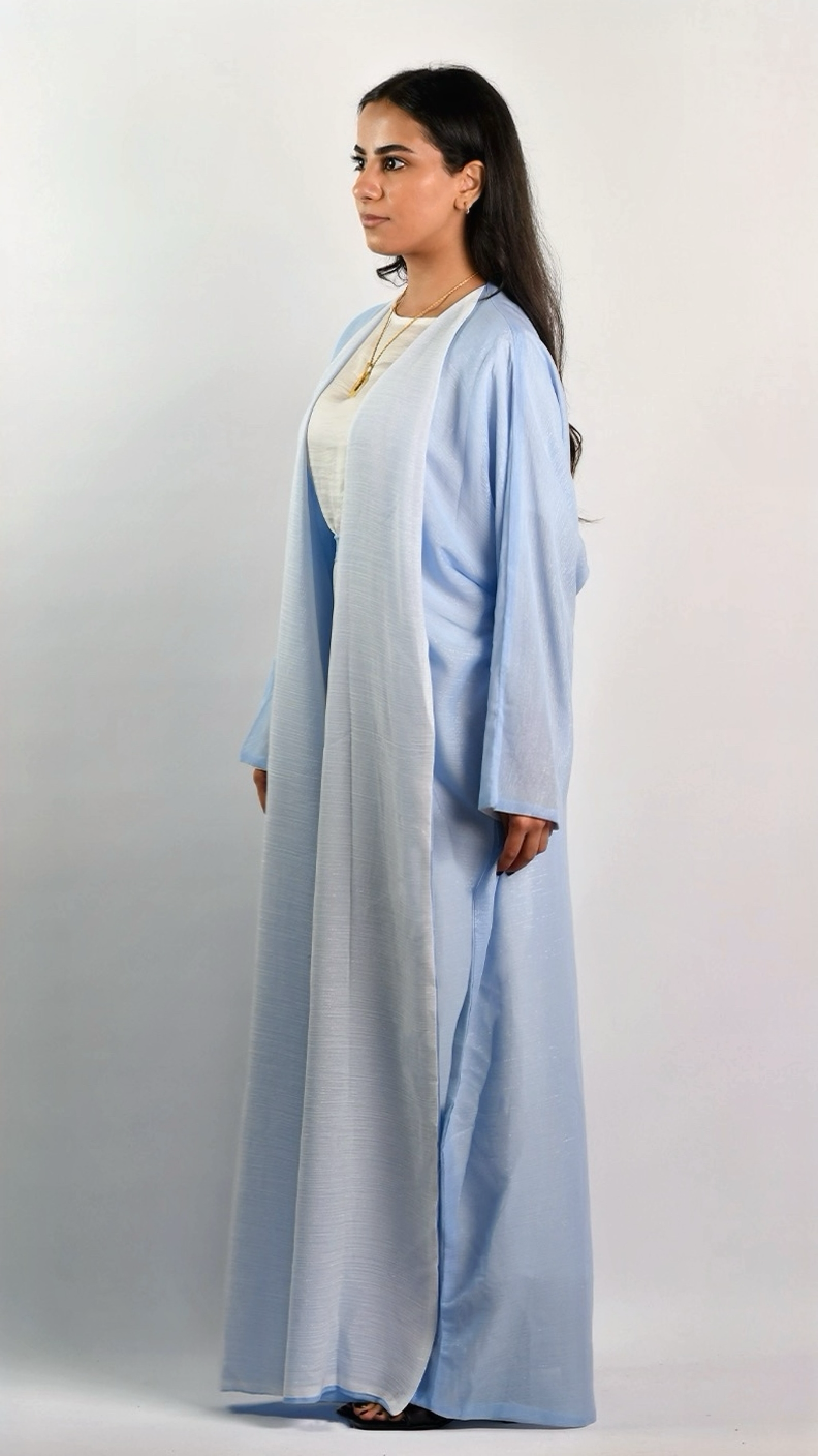 Jude Butterfly Abaya - Shimmery Powder Blue