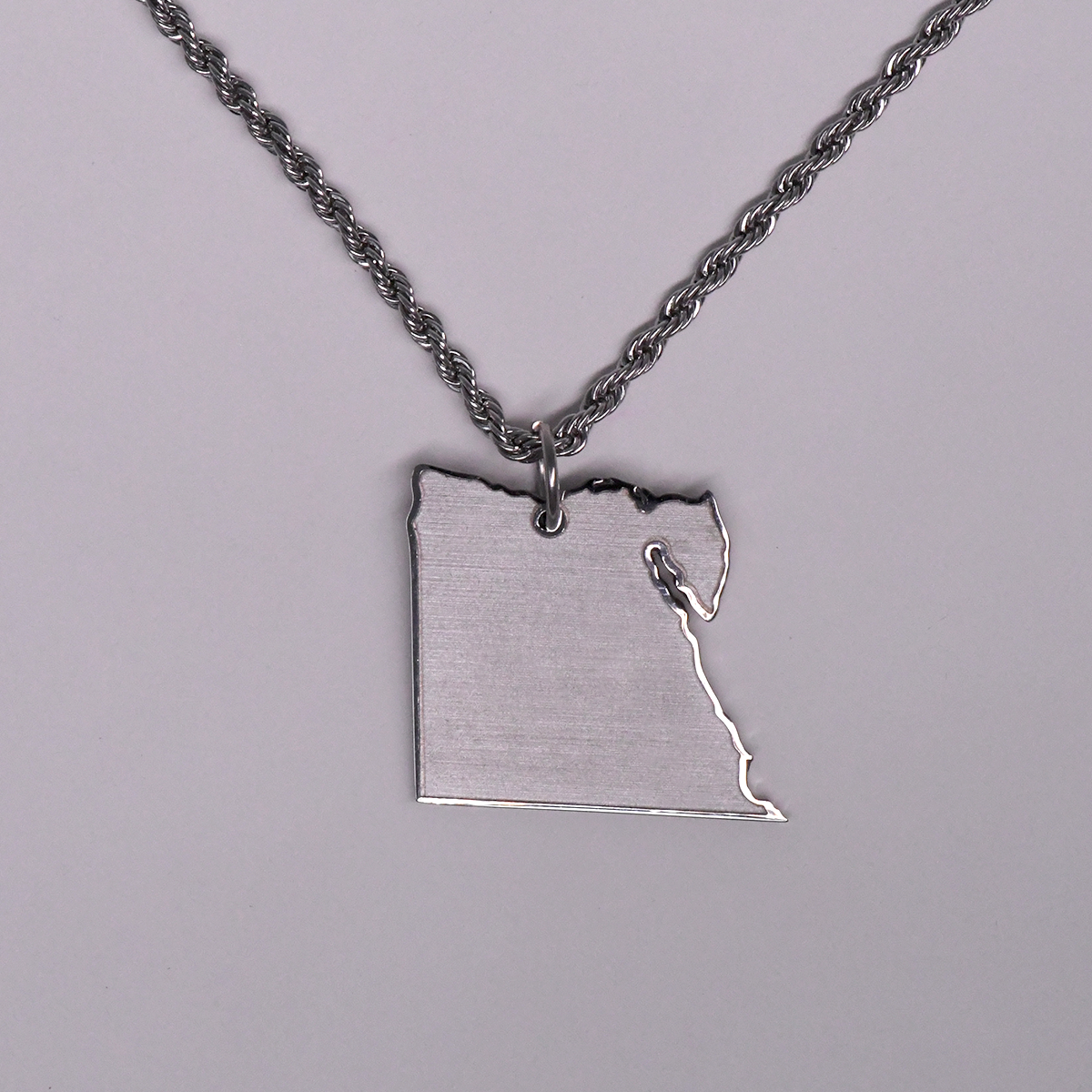 Egypt Map Necklace - Silver