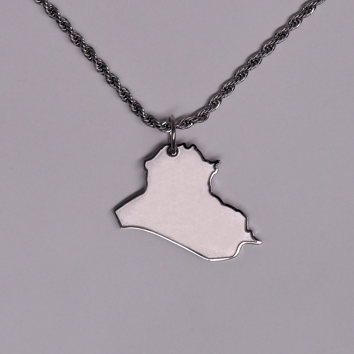 Iraq Map Necklace