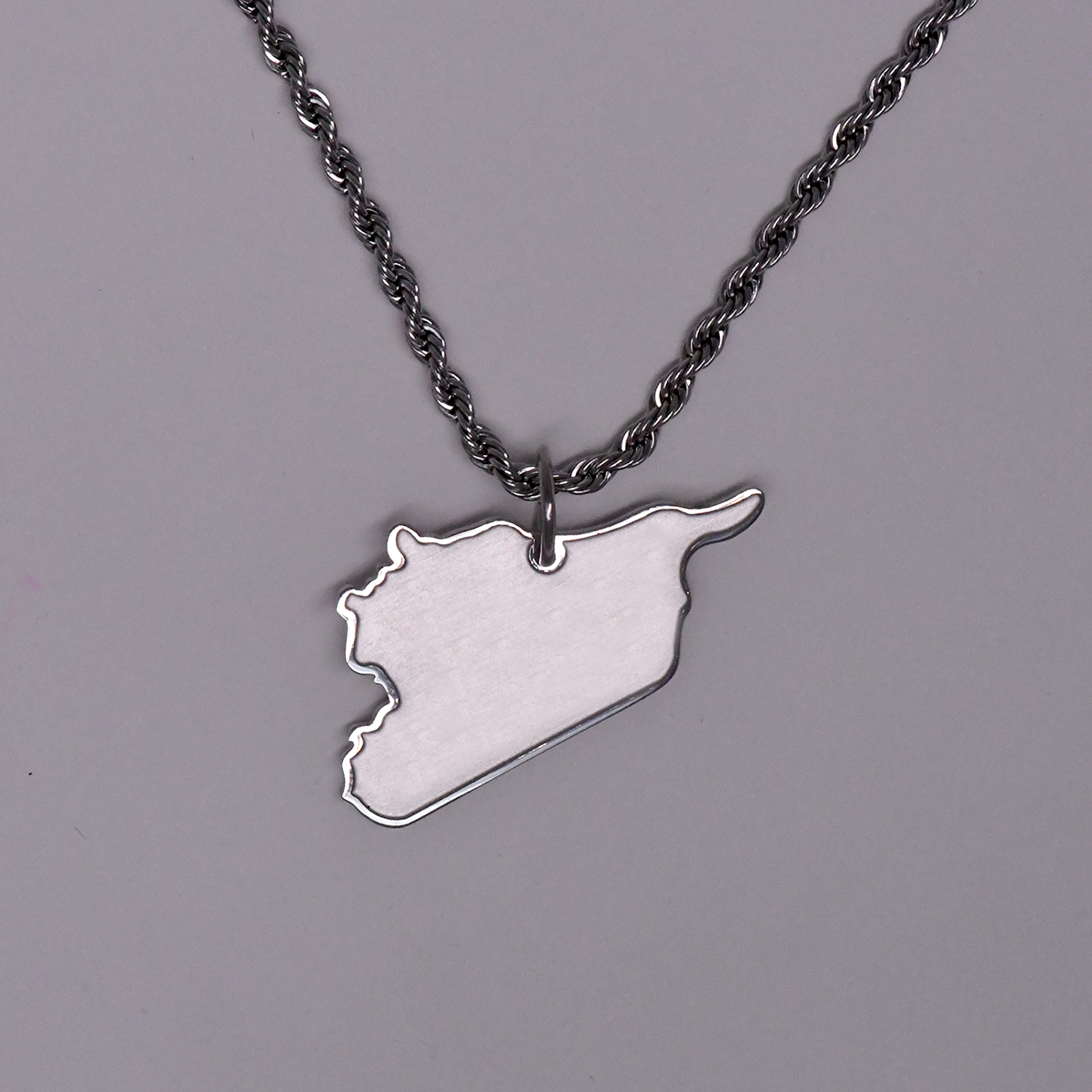 Syria Map Necklace