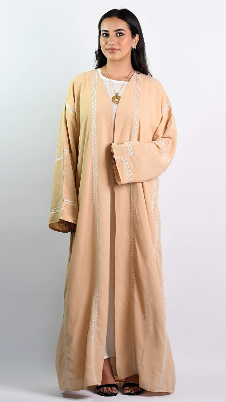 Nasira Open Abaya - Blush