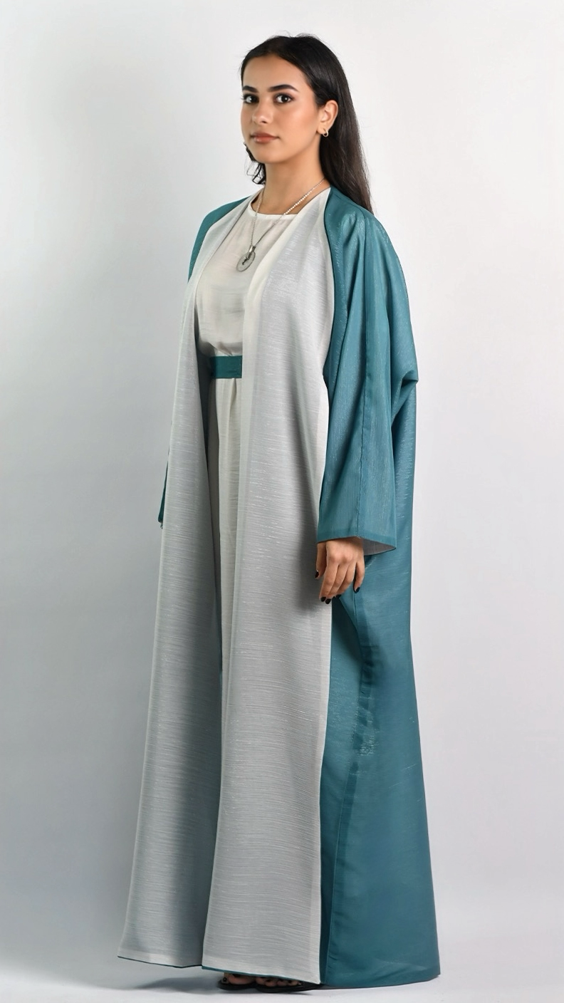 Jude Butterfly Abaya - Shimmery Teal